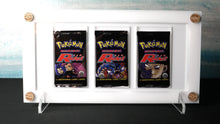 Load image into Gallery viewer, Custom UV resistant PSA BGS trading card display cases with customizable pegs for Pokemon, YuGiOh, Baseball, Basketball, Metazoo, Magic the Gathering, Harry Potter, Power Rangers, Digimon, Hockey, Football, Golf, Formula 1, Wrestling, & Garbage Pail Kids.