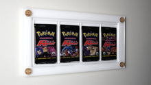 Load image into Gallery viewer, Custom UV resistant PSA BGS trading card display cases with customizable pegs for Pokemon, YuGiOh, Baseball, Basketball, Metazoo, Magic the Gathering, Harry Potter, Power Rangers, Digimon, Hockey, Football, Golf, Formula 1, Wrestling, & Garbage Pail Kids.