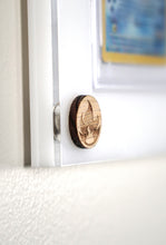 Load image into Gallery viewer, Custom UV resistant PSA BGS trading card display cases with customizable pegs for Pokemon, YuGiOh, Baseball, Basketball, Metazoo, Magic the Gathering, Harry Potter, Power Rangers, Digimon, Hockey, Football, Golf, Formula 1, Wrestling, & Garbage Pail Kids.