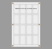 Load image into Gallery viewer, Custom UV resistant PSA BGS trading card display cases with customizable pegs for Pokemon, YuGiOh, Baseball, Basketball, Metazoo, Magic the Gathering, Harry Potter, Power Rangers, Digimon, Hockey, Football, Golf, Formula 1, Wrestling, & Garbage Pail Kids.