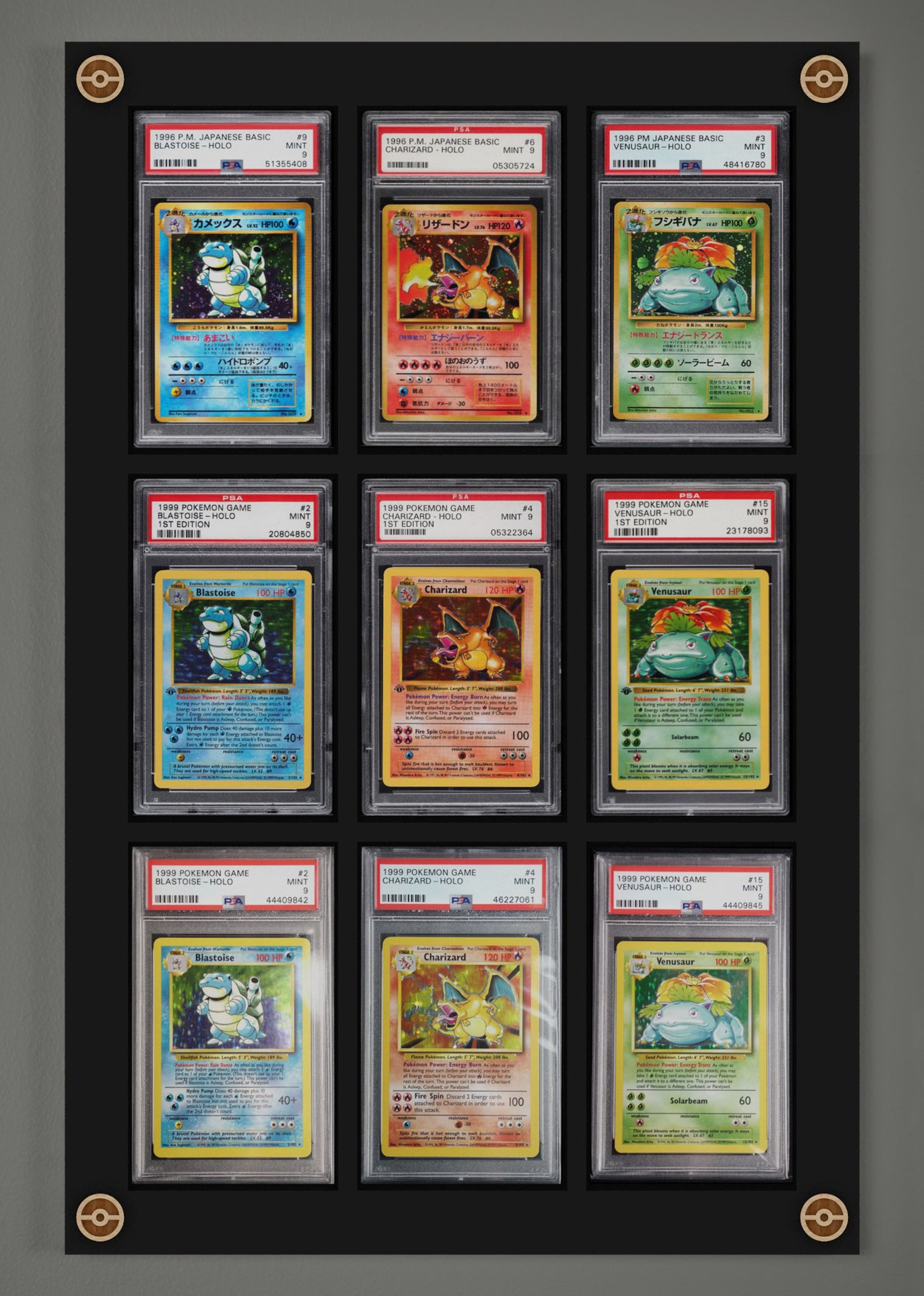 9 Slot PSA Graded Card Display PokeDreamer 9 Slot PSA Graded Card Display PokeDreamer