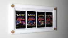 Load image into Gallery viewer, Custom UV resistant PSA BGS trading card display cases with customizable pegs for Pokemon, YuGiOh, Baseball, Basketball, Metazoo, Magic the Gathering, Harry Potter, Power Rangers, Digimon, Hockey, Football, Golf, Formula 1, Wrestling, &amp; Garbage Pail Kids.
